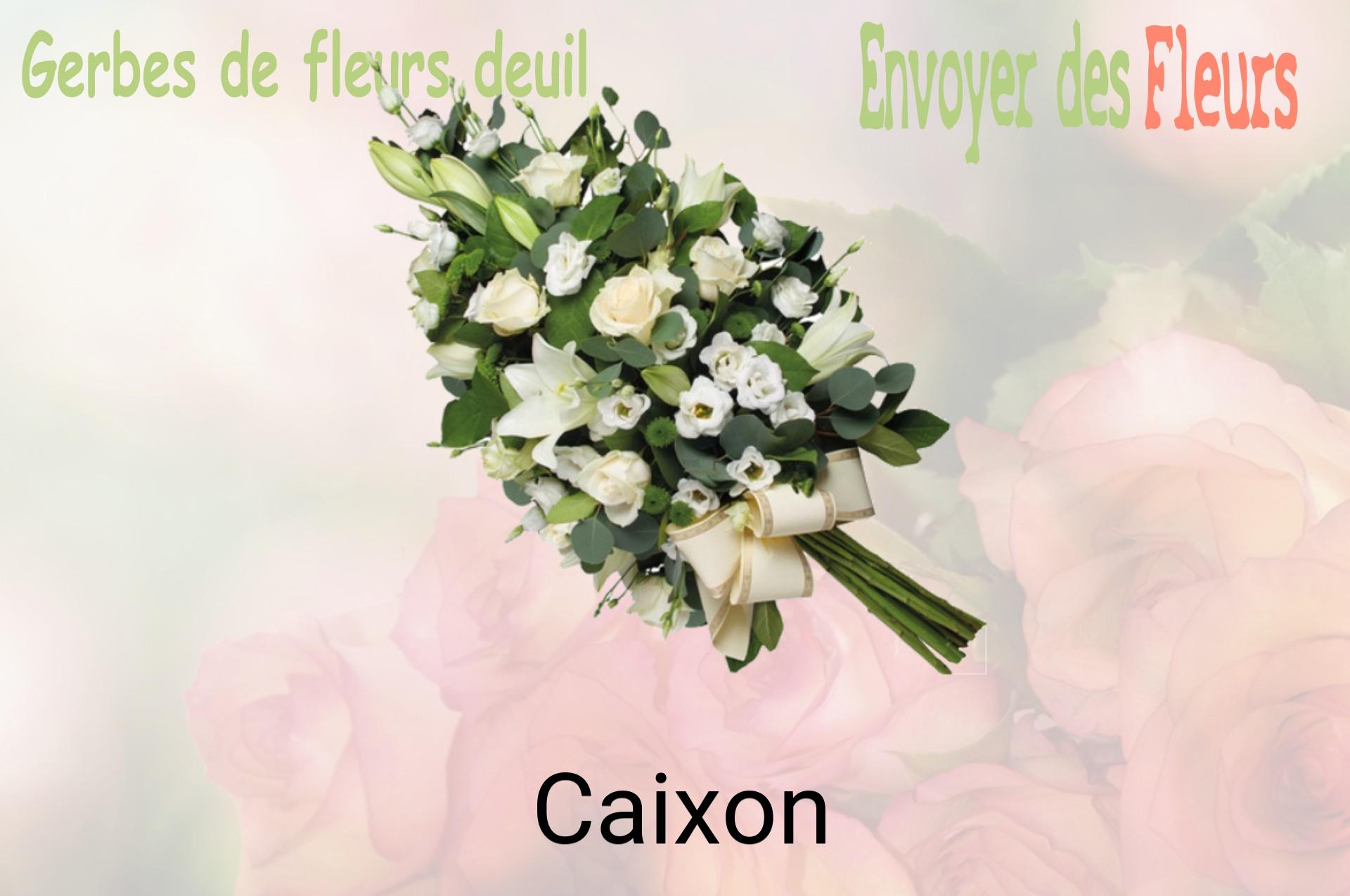Gerbe de fleurs de deuil livrée à Caixon